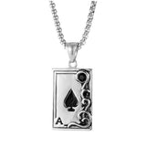 Spade Ace Poker Decor Necklace Men's Choker Blackjack Jewelry