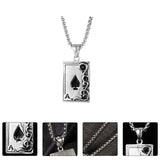 Spade Ace Poker Decor Necklace Men's Choker Blackjack Jewelry