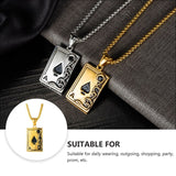 Spade Ace Poker Decor Necklace Men's Choker Blackjack Jewelry