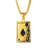 Spade Ace Poker Decor Necklace Men's Choker Blackjack Jewelry