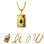 Spade Ace Poker Decor Necklace Men's Choker Blackjack Jewelry